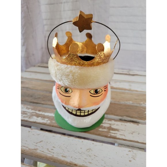 Dept 56 King bucket bag paper mache lantern decor unique - Picture 1 of 8